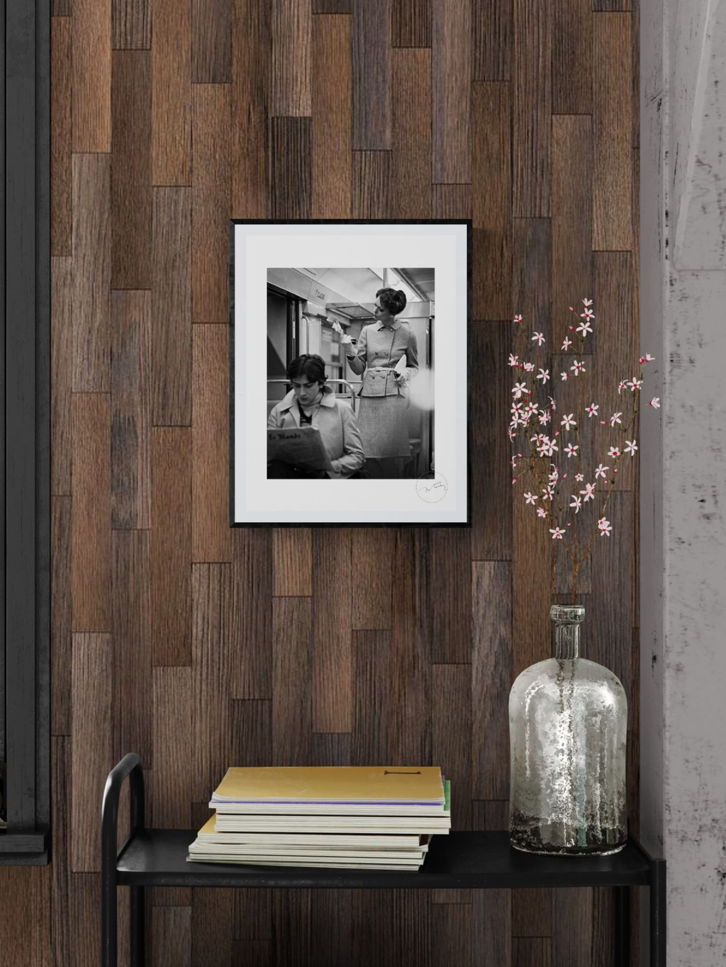 "Lecture du journal dans métro parisien" - Louis-René Astre